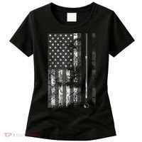 American Flag Billiard Stick Cute Table Game Funny USA Women's T-Shirt thumb 0