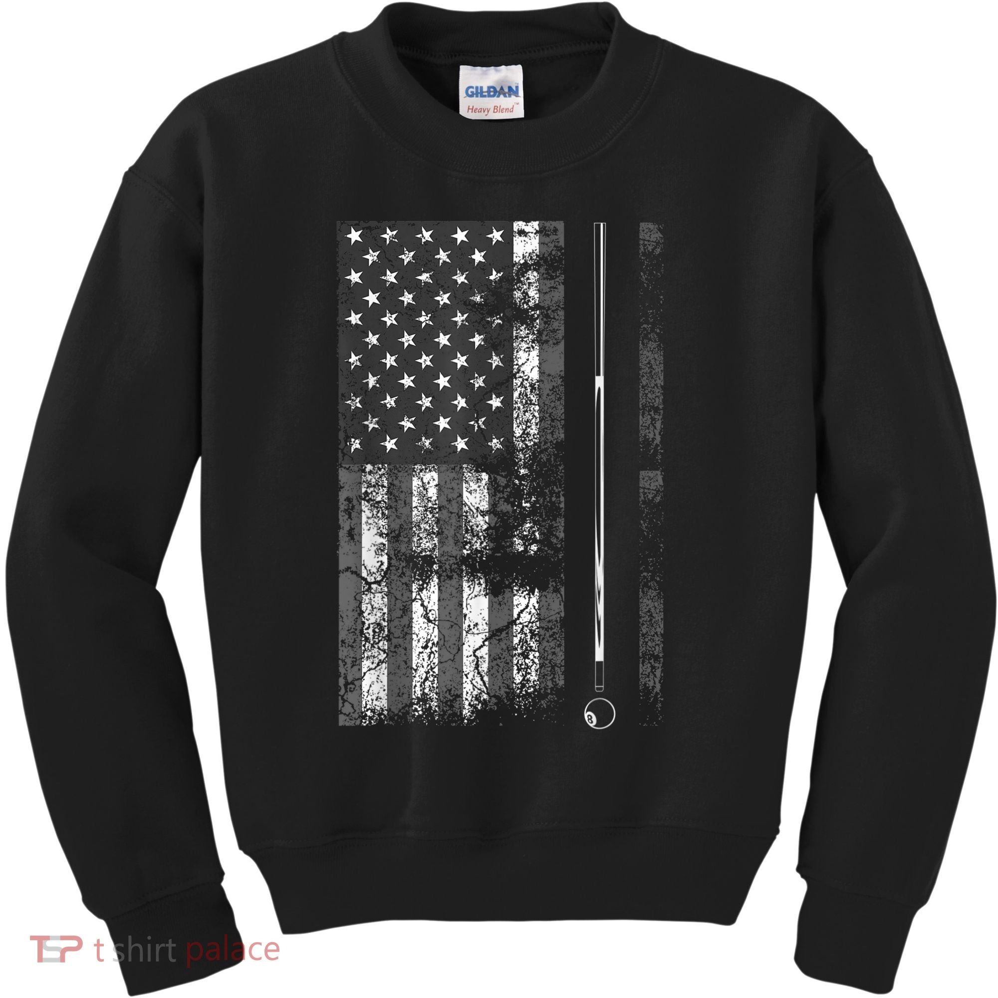 American Flag Billiard Stick Cute Table Game Funny USA Kids Sweatshirt