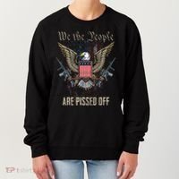 American Flag Bald Eagle We The People Are Pissed Off Women's Sweatshirt thumb 0
