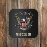 American Flag Bald Eagle We The People Are Pissed Off Coaster thumb 0