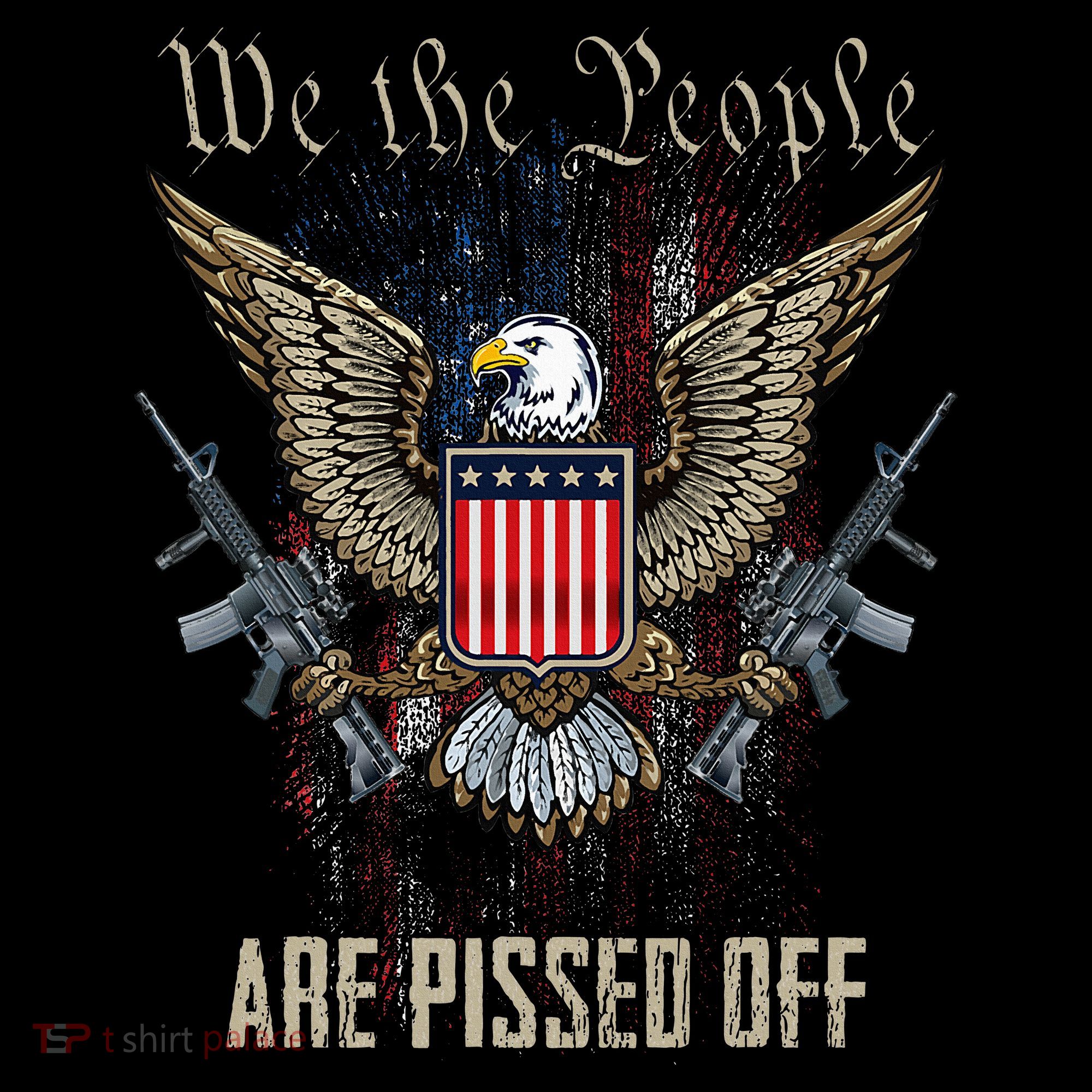 American Flag Bald Eagle We The People Are Pissed Off Women's Hoodie