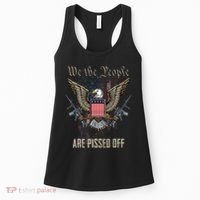 American Flag Bald Eagle We The People Are Pissed Off Women's Tank Top thumb 0