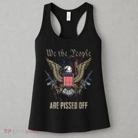 American Flag Bald Eagle We The People Are Pissed Off Women's Tank Top thumb 3