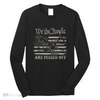 American Flag Bald Eagle We The People Are Pissed Off Long Sleeve Shirt thumb 0