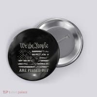 American Flag Bald Eagle We The People Are Pissed Off Button thumb 0