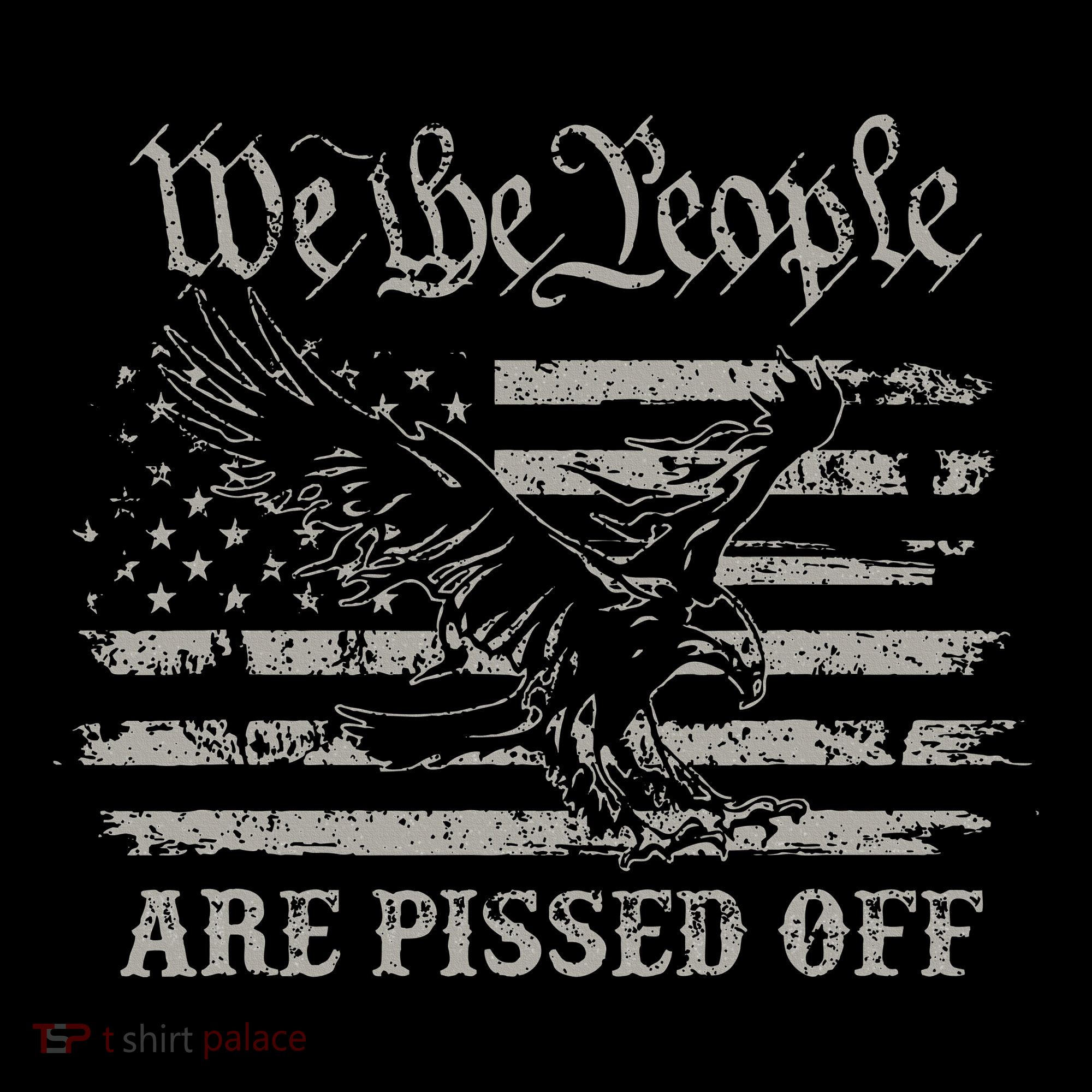 American Flag Bald Eagle We The People Are Pissed Off Women's Hoodie