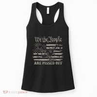 American Flag Bald Eagle We The People Are Pissed Off Women's Tank Top thumb 0