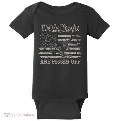 American Flag Bald Eagle We The People Are Pissed Off Baby Bodysuit