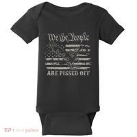 American Flag Bald Eagle We The People Are Pissed Off Baby Bodysuit thumb 0
