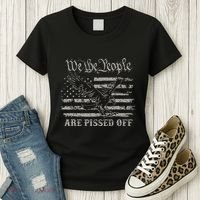 American Flag Bald Eagle We The People Are Pissed Off Women's T-Shirt thumb 3