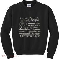 American Flag Bald Eagle We The People Are Pissed Off Kids Sweatshirt thumb 0