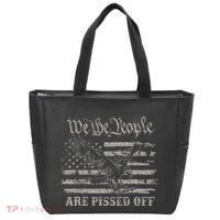 American Flag Bald Eagle We The People Are Pissed Off Tote Bag thumb 0