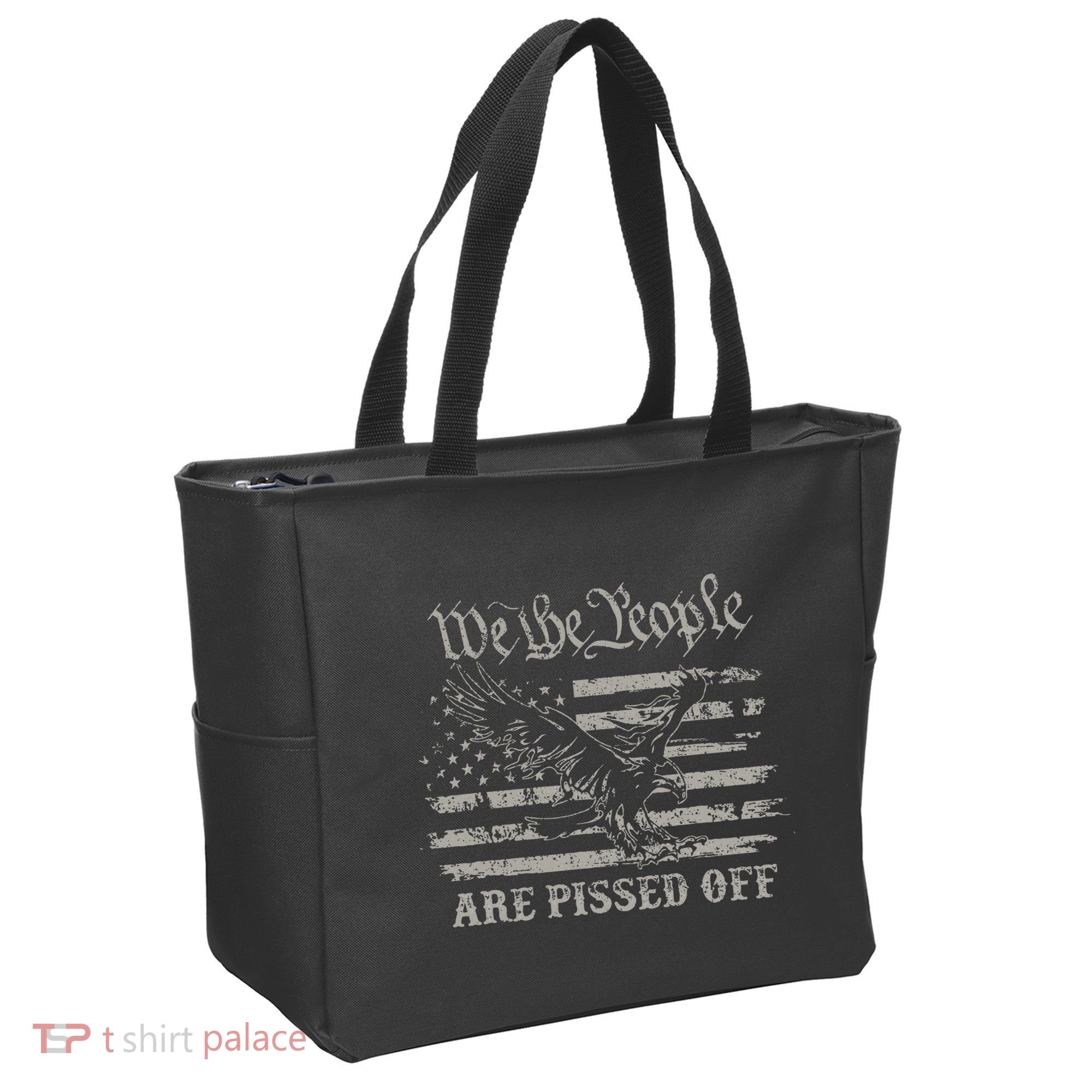 American Flag Bald Eagle We The People Are Pissed Off Tote Bag