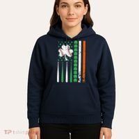 American Flag Baseball St Patricks Day Shamrock Lucky Clover Hoodie thumb 5