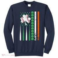 American Flag Baseball St Patricks Day Shamrock Lucky Clover Sweatshirt thumb 0