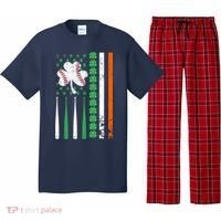 American Flag Baseball St Patricks Day Shamrock Lucky Clover Pajama Set thumb 0