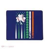American Flag Baseball St Patricks Day Shamrock Lucky Clover Mousepad thumb 0