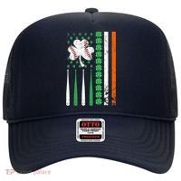 American Flag Baseball St Patricks Day Shamrock Lucky Clover Hat thumb 0