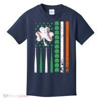 American Flag Baseball St Patricks Day Shamrock Lucky Clover Kids T-Shirt thumb 0