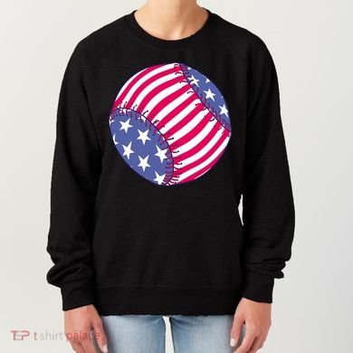 American Flag Baseball Lover Women's Sweatshirt