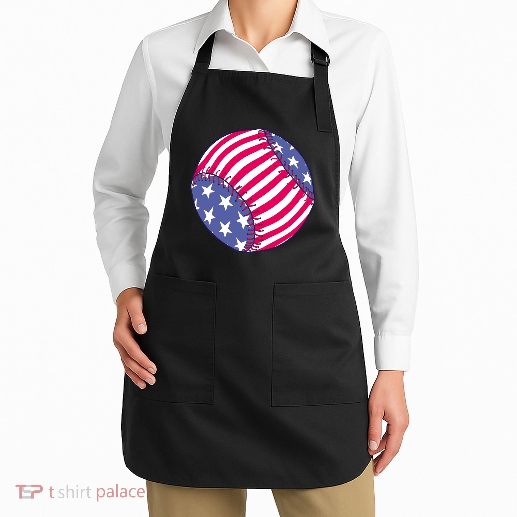 American Flag Baseball Lover Apron