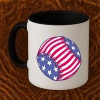 American Flag Baseball Lover Coffee Mug thumb 2
