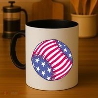 American Flag Baseball Lover Coffee Mug thumb 4