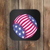 American Flag Baseball Lover Coaster thumb 0
