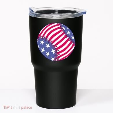 American Flag Baseball Lover Tumbler