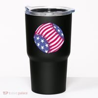 American Flag Baseball Lover Tumbler thumb 0