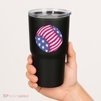 American Flag Baseball Lover Tumbler thumb 2