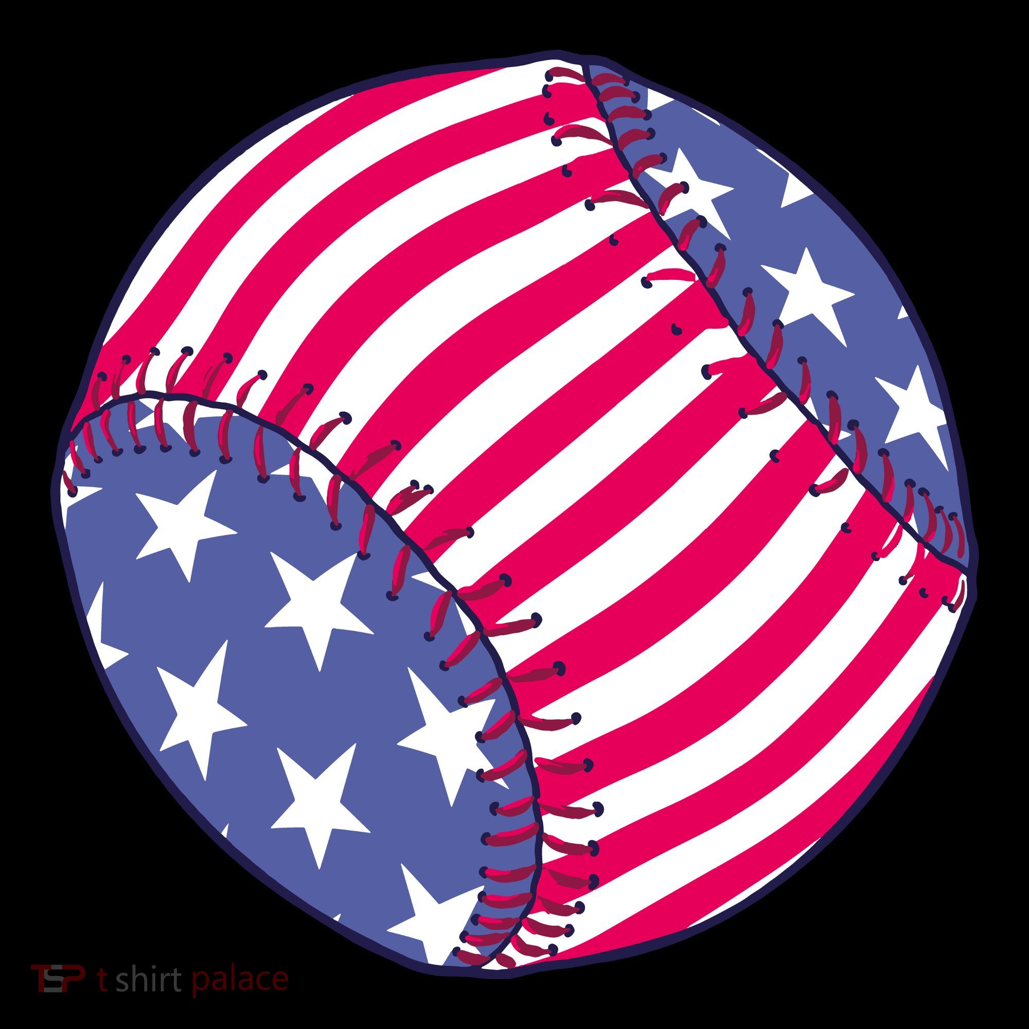 American Flag Baseball Lover Mousepad
