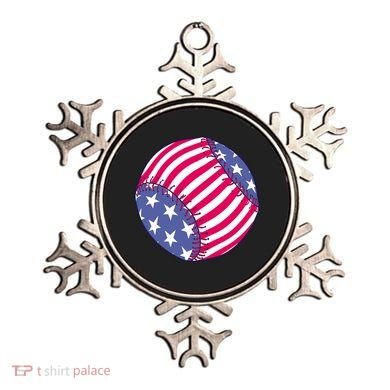 American Flag Baseball Lover Ornament