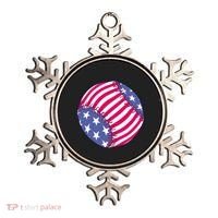 American Flag Baseball Lover Ornament thumb 0