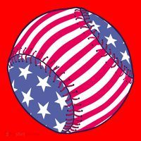 American Flag Baseball Lover Santa Hat thumb 1