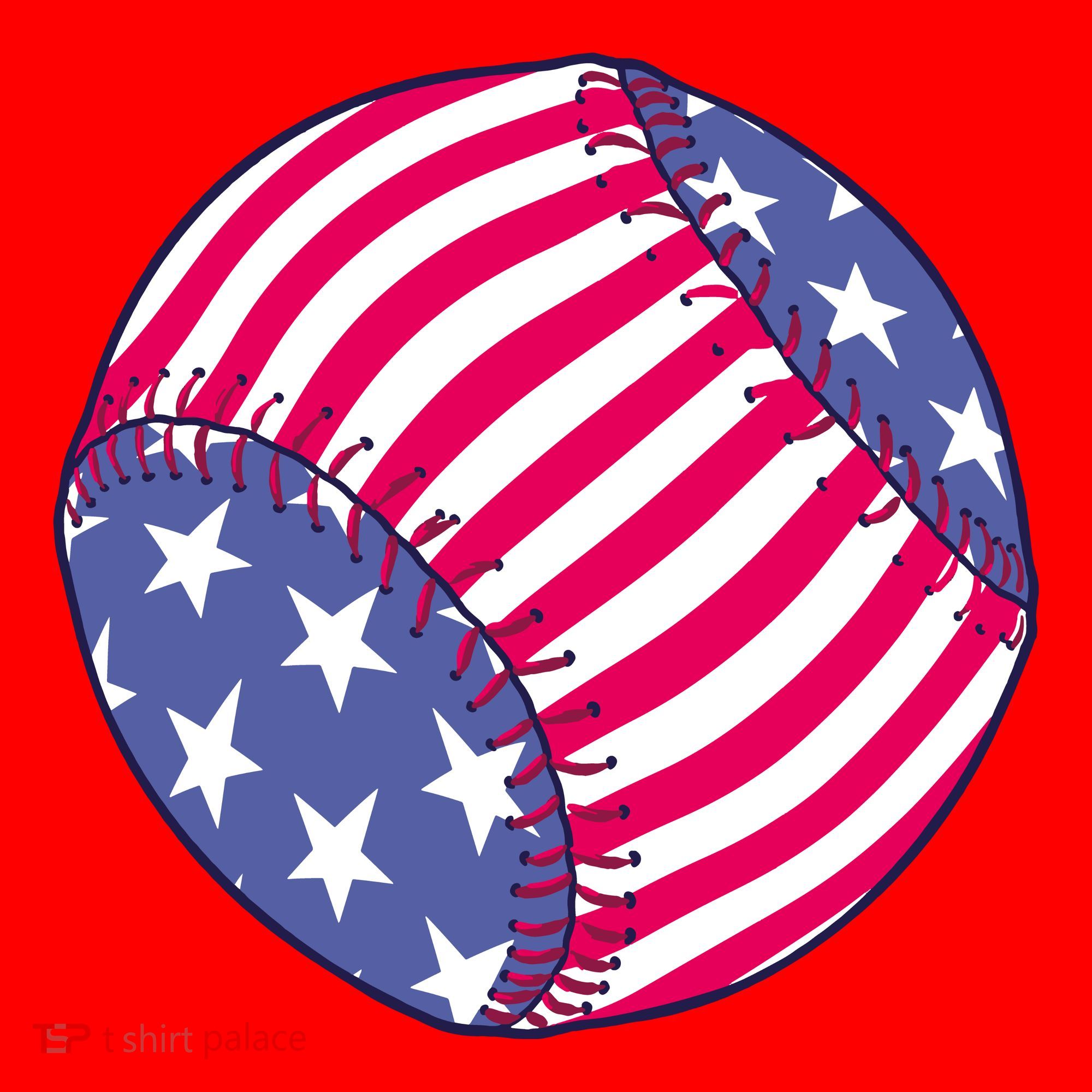 American Flag Baseball Lover Santa Hat