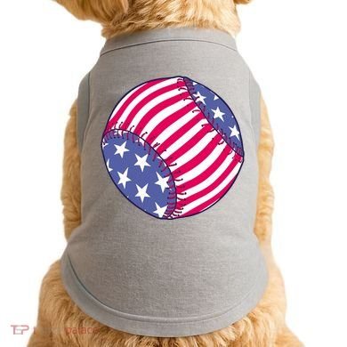 American Flag Baseball Lover Doggie Tank