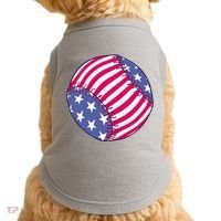 American Flag Baseball Lover Doggie Tank thumb 0