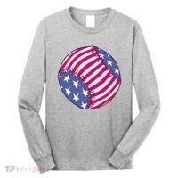 American Flag Baseball Lover Long Sleeve Shirt thumb 0
