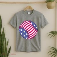 American Flag Baseball Lover T-Shirt thumb 2