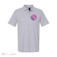 American Flag Baseball Lover Polo thumb 0