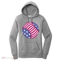 American Flag Baseball Lover Women's Hoodie thumb 0