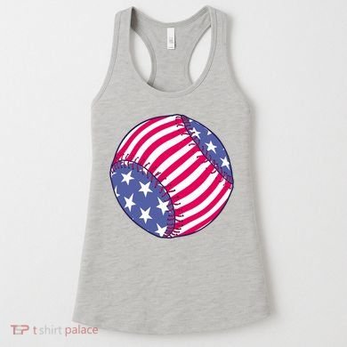 American Flag Baseball Lover Women's Tank Top