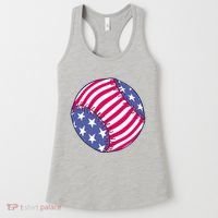 American Flag Baseball Lover Women's Tank Top thumb 0