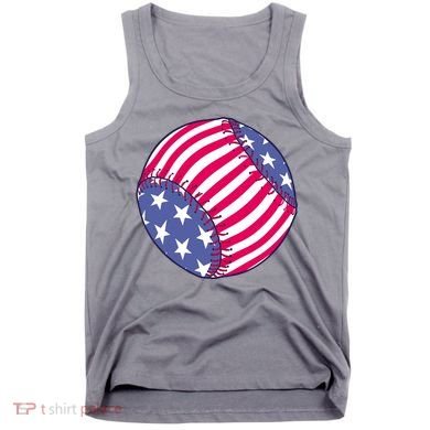American Flag Baseball Lover Tank Top