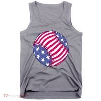 American Flag Baseball Lover Tank Top thumb 0