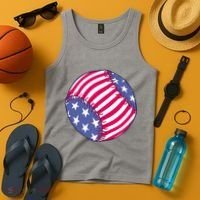 American Flag Baseball Lover Tank Top thumb 4