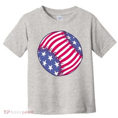 American Flag Baseball Lover Toddler T-Shirt