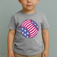 American Flag Baseball Lover Toddler T-Shirt thumb 2