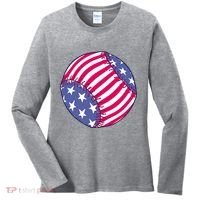 American Flag Baseball Lover Women's Long Sleeve Shirt thumb 0